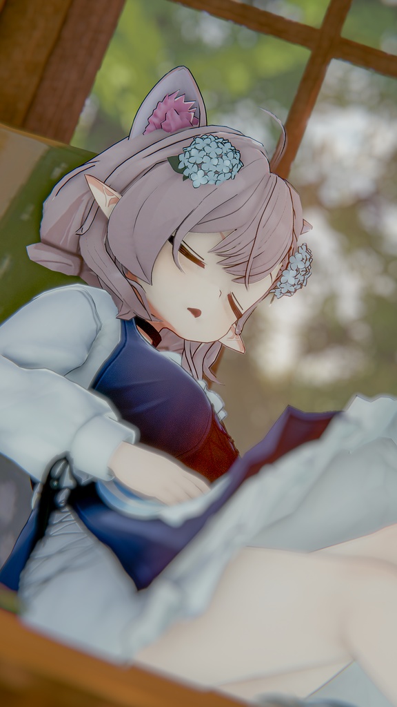 ジト目エルフのモニカ VRChat向けオリジナル3Dアバター #e62f8b