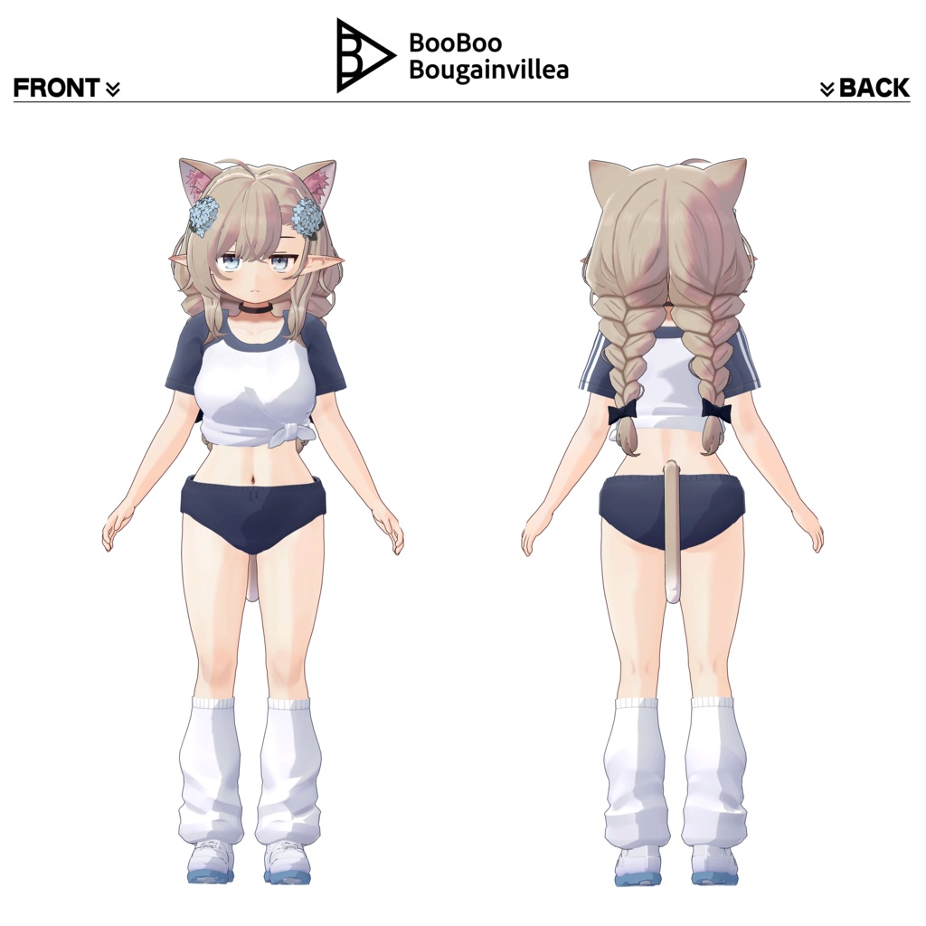 ジト目エルフのモニカ VRChat向けオリジナル3Dアバター #e62f8b