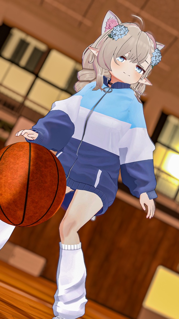 ジト目エルフのモニカ VRChat向けオリジナル3Dアバター #e62f8b