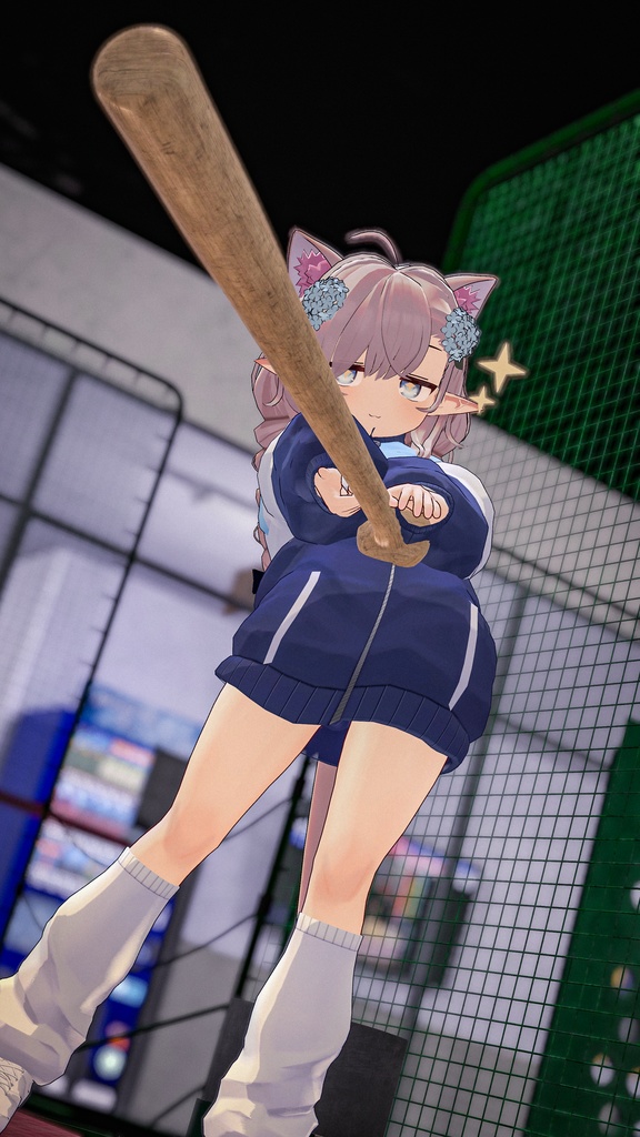 ジト目エルフのモニカ VRChat向けオリジナル3Dアバター #e62f8b