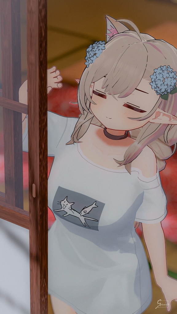 ジト目エルフのモニカ VRChat向けオリジナル3Dアバター #e62f8b