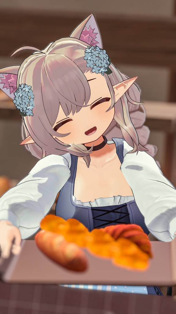 ジト目エルフのモニカ VRChat向けオリジナル3Dアバター #e62f8b