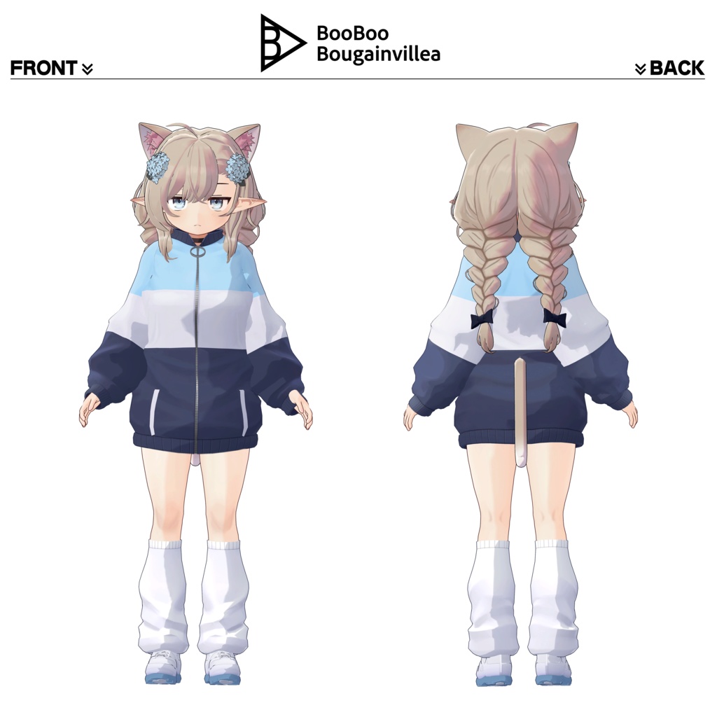 ジト目エルフのモニカ VRChat向けオリジナル3Dアバター #e62f8b