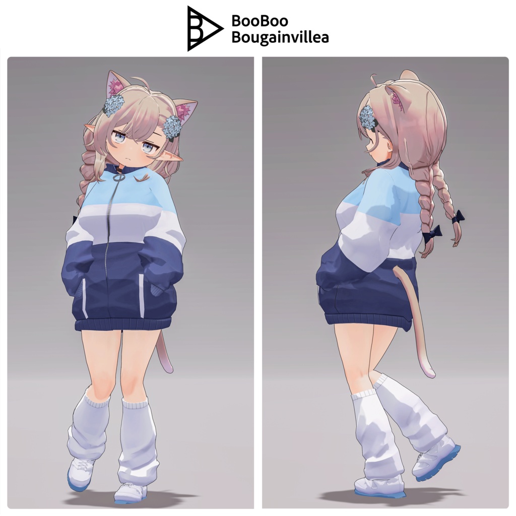 ジト目エルフのモニカ VRChat向けオリジナル3Dアバター #e62f8b