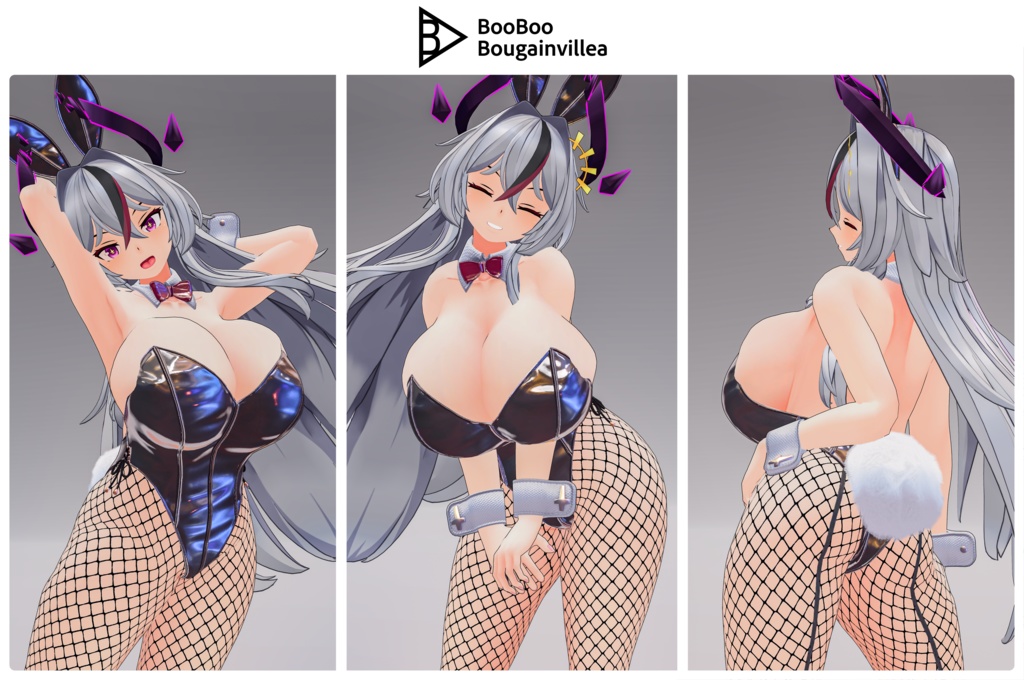 銀髪堕天使メイド ノクシエル VRChat向けオリジナル3Dアバター #e62f8b