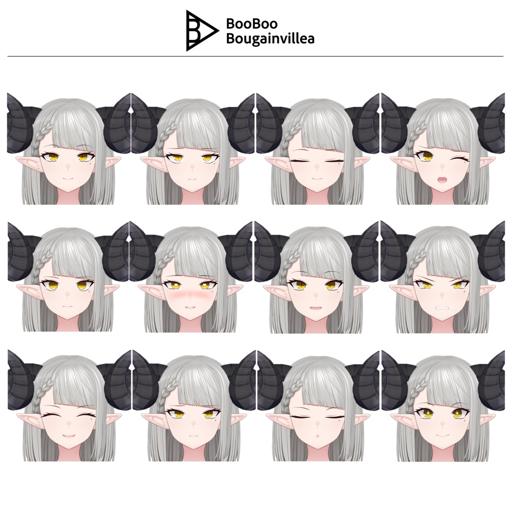 銀髪スーツの悪魔 メイネーラ VRChat向けオリジナル3Dアバター #e62f8b
