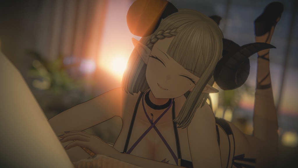銀髪スーツの悪魔 メイネーラ VRChat向けオリジナル3Dアバター #e62f8b