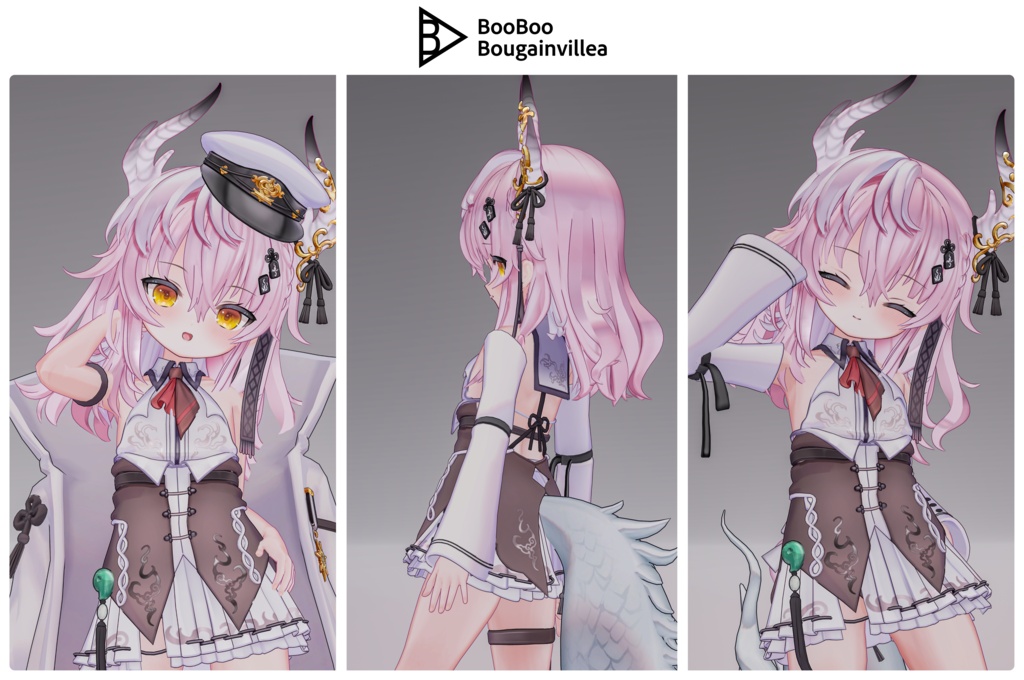 低身長貧乳軍人 白龍子 VRChat向けオリジナル3Dアバター #e62f8b