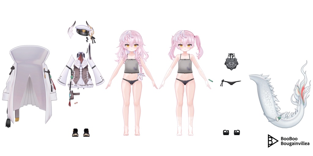 低身長貧乳軍人 白龍子 VRChat向けオリジナル3Dアバター #e62f8b