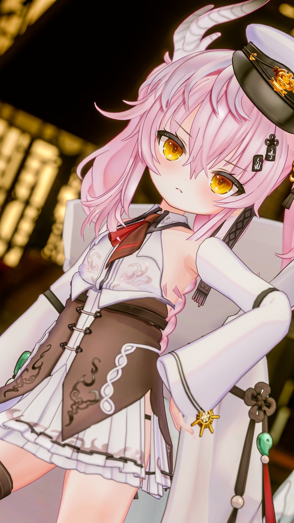 低身長貧乳軍人 白龍子 VRChat向けオリジナル3Dアバター #e62f8b