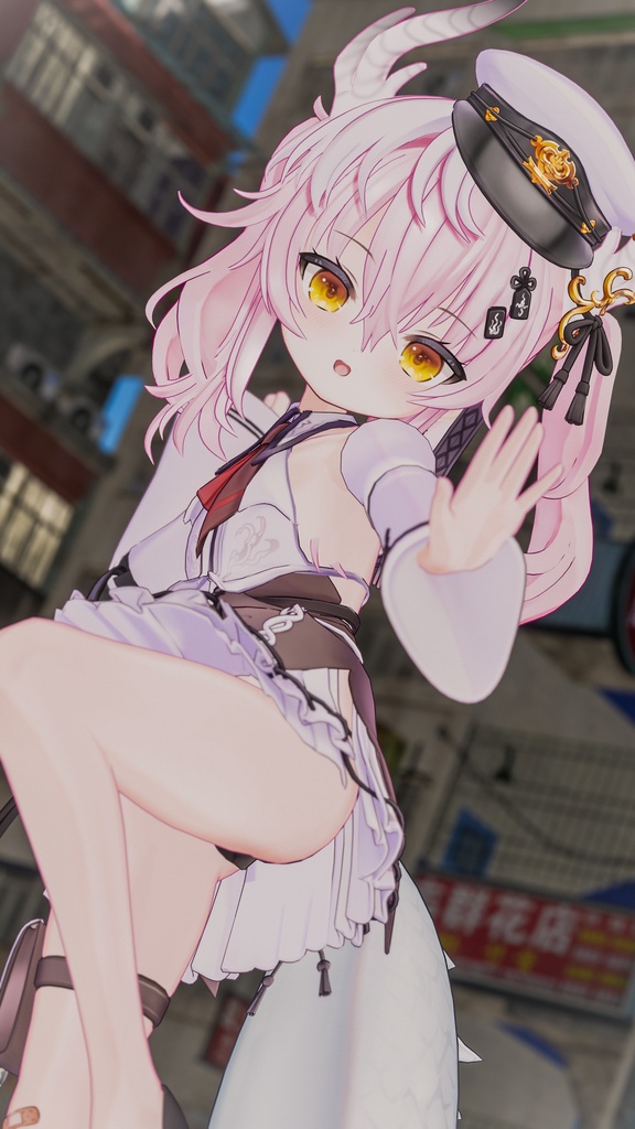 低身長貧乳軍人 白龍子 VRChat向けオリジナル3Dアバター #e62f8b
