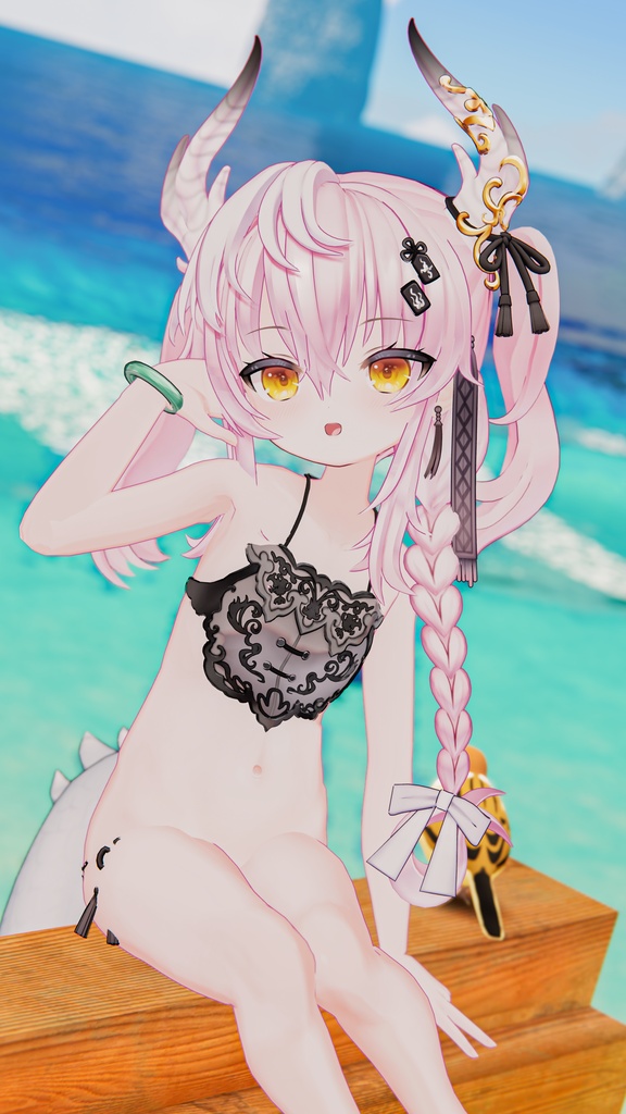 低身長貧乳軍人 白龍子 VRChat向けオリジナル3Dアバター #e62f8b