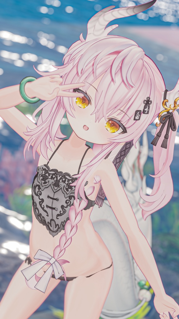 低身長貧乳軍人 白龍子 VRChat向けオリジナル3Dアバター #e62f8b