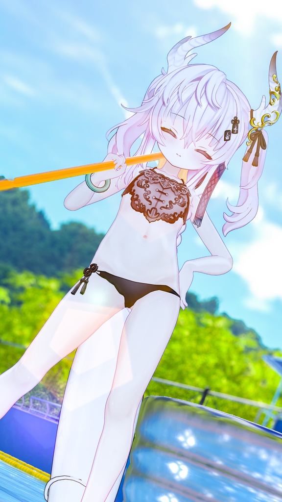 低身長貧乳軍人 白龍子 VRChat向けオリジナル3Dアバター #e62f8b