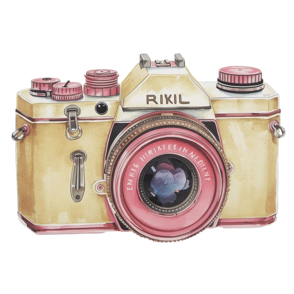 水彩画風クリーム&ピンク旅行シリーズ フランス|アンティークで可愛いクリップアート12点セット【PNG】