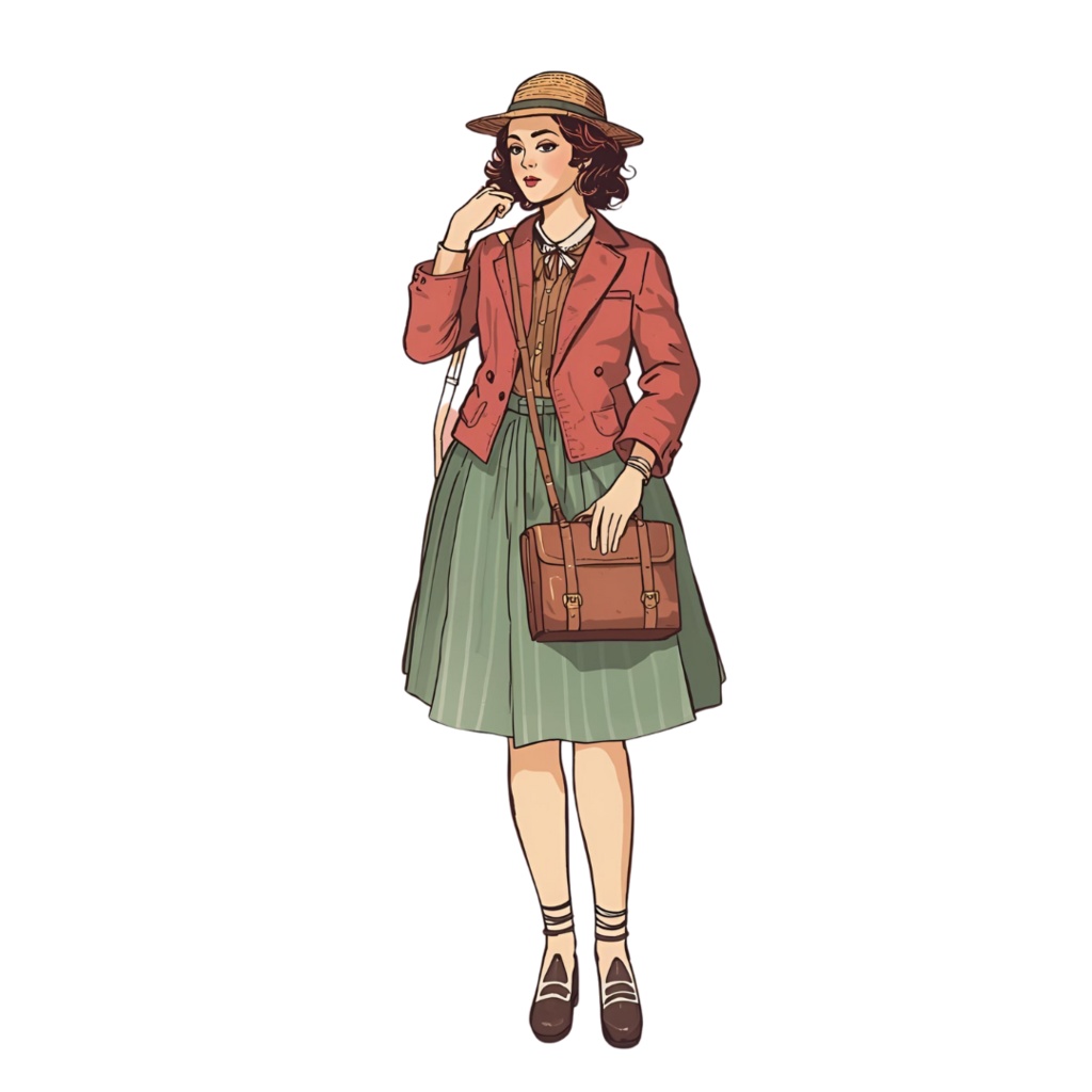 水彩画風クリーム&ピンク旅行シリーズ イタリア|アンティークで可愛いクリップアート12点セット【PNG】