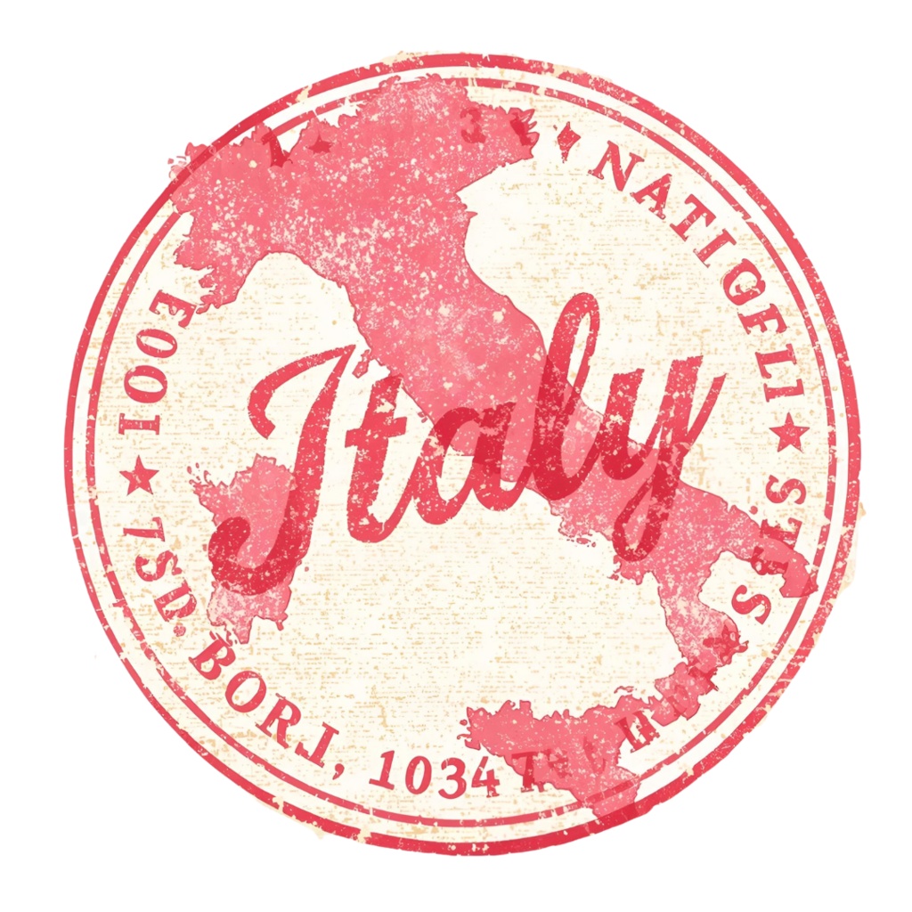 水彩画風クリーム&ピンク旅行シリーズ イタリア|アンティークで可愛いクリップアート12点セット【PNG】