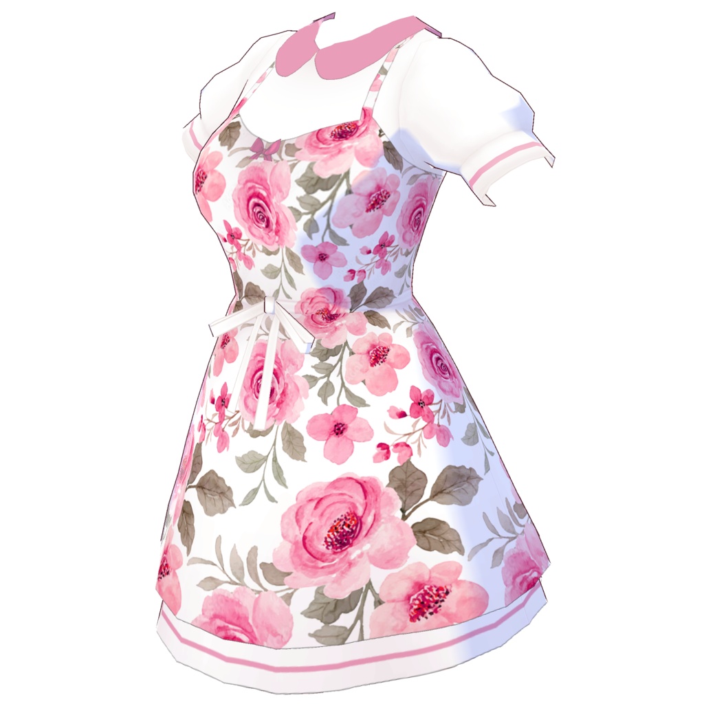 レイヤードワンピース (花柄)