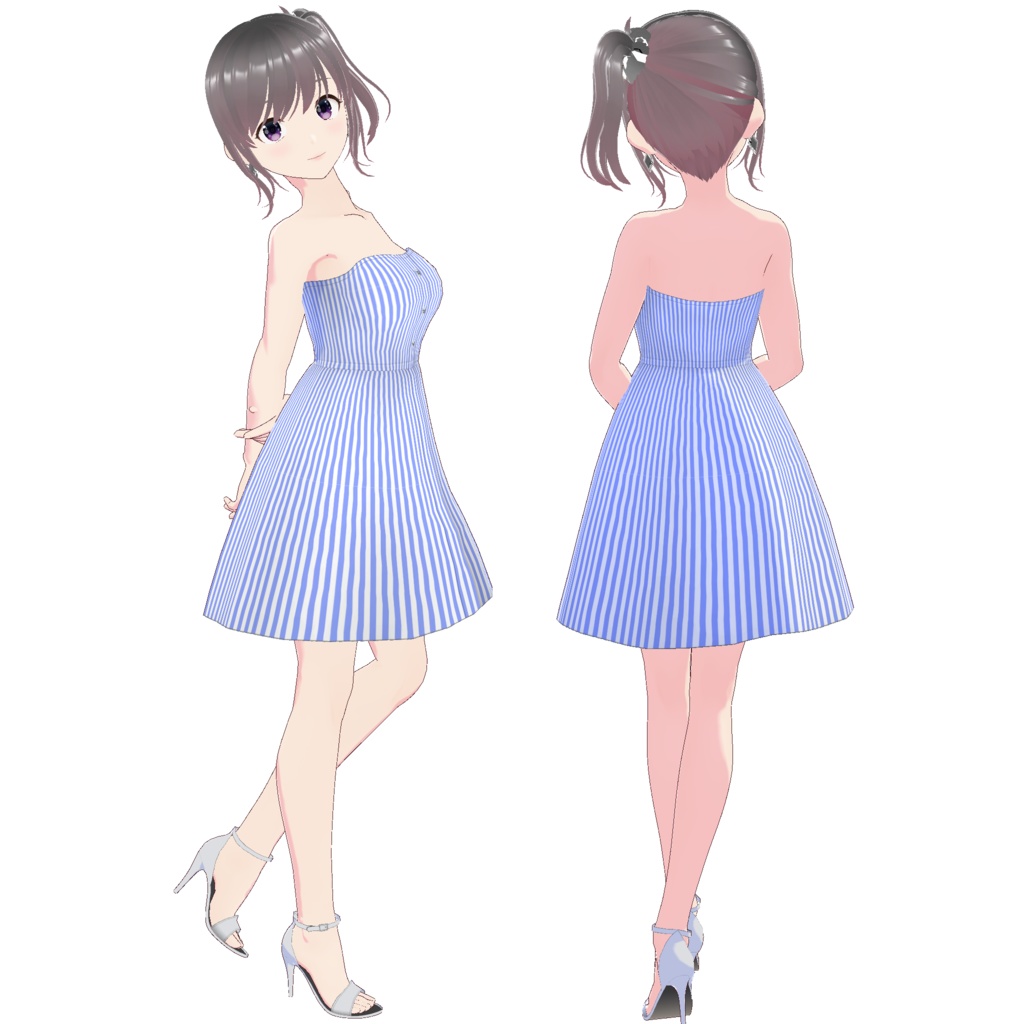 チューブトップワンピース