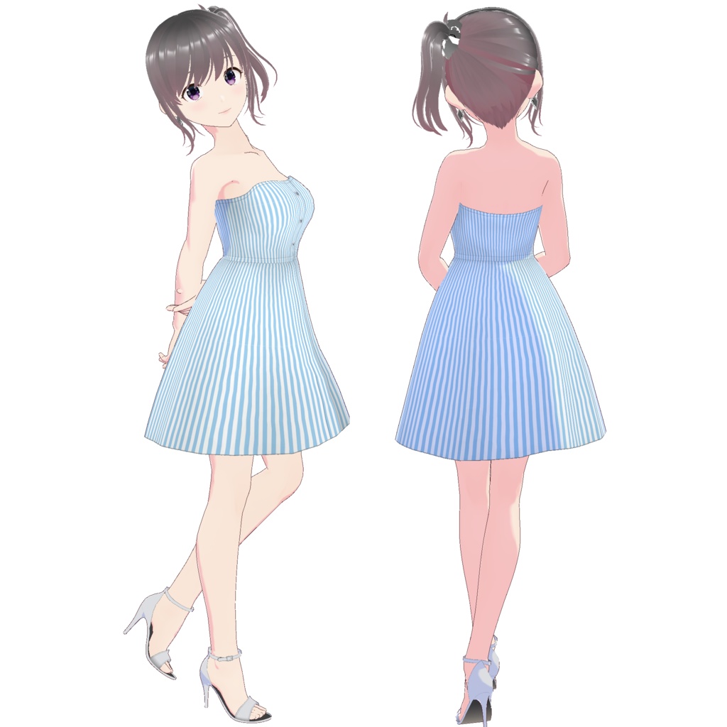 チューブトップワンピース