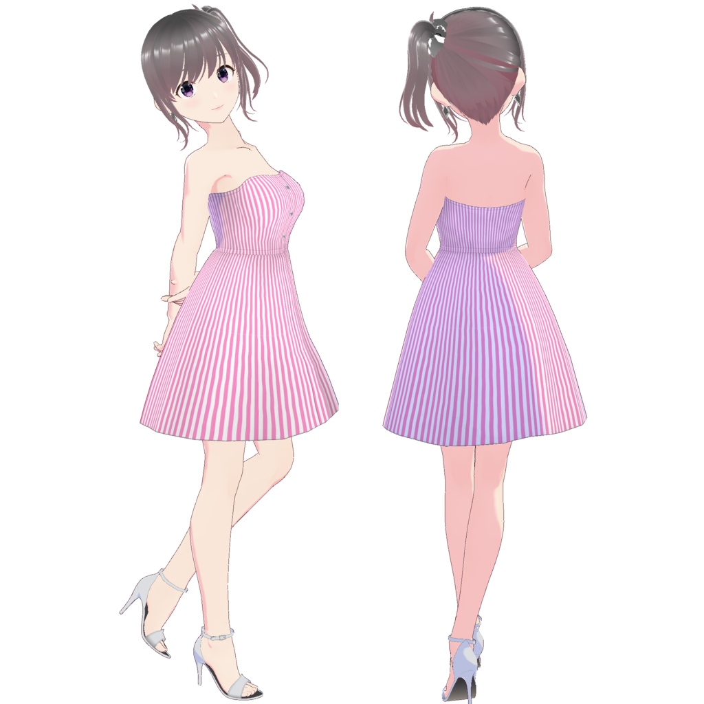 チューブトップワンピース