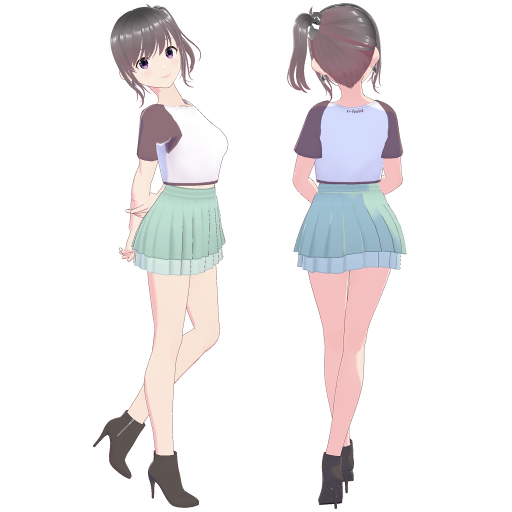 レイヤードプリーツスカート