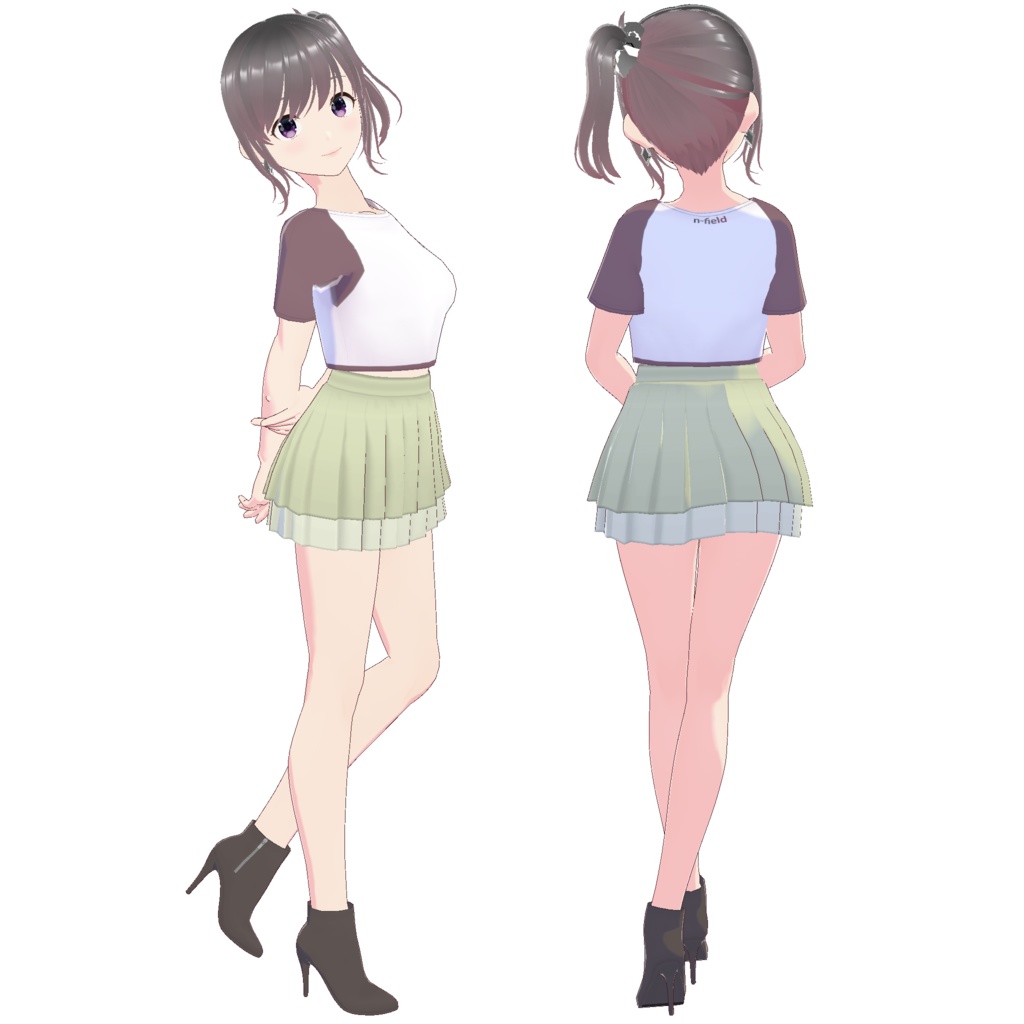 レイヤードプリーツスカート