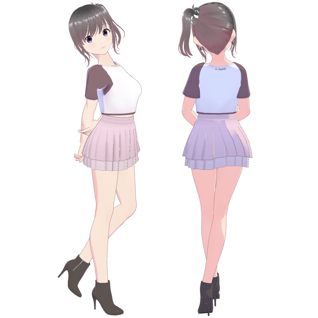 レイヤードプリーツスカート