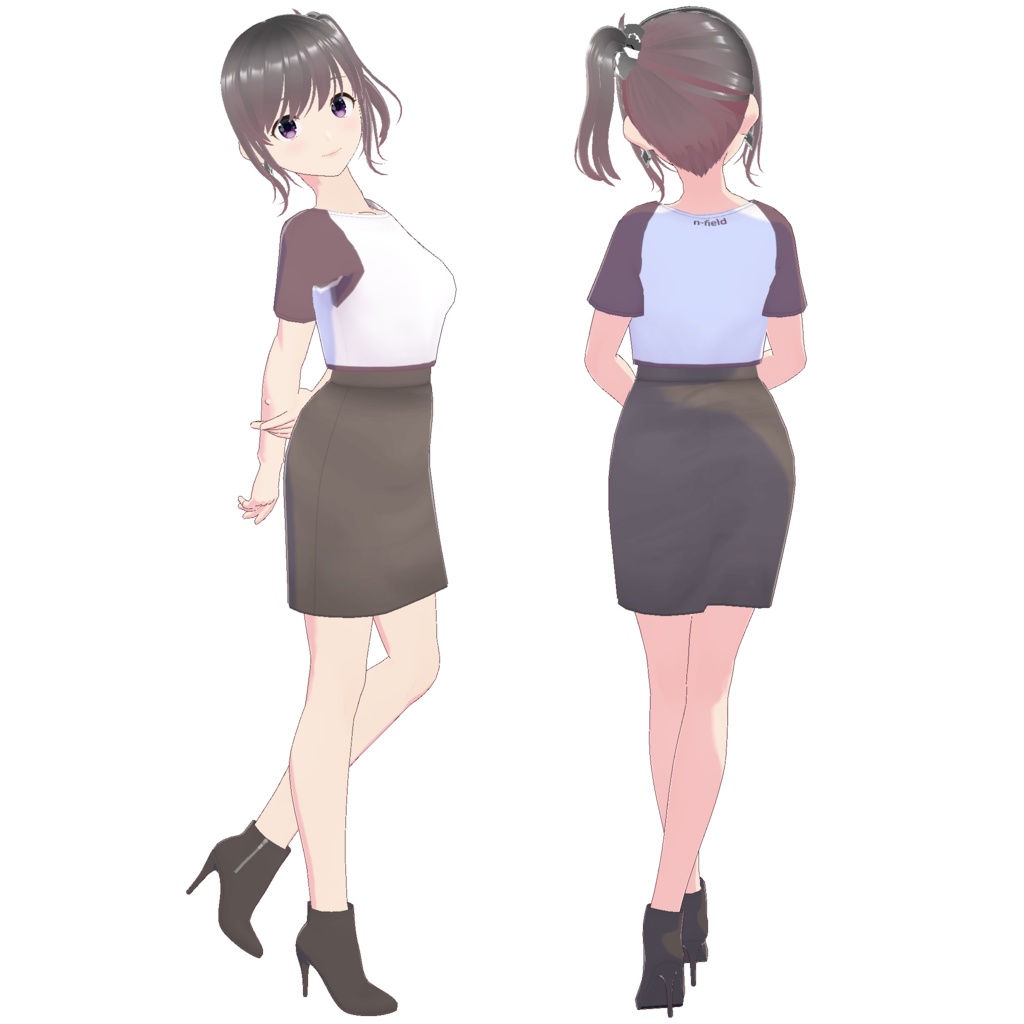 フロントスリットスカート (無地)