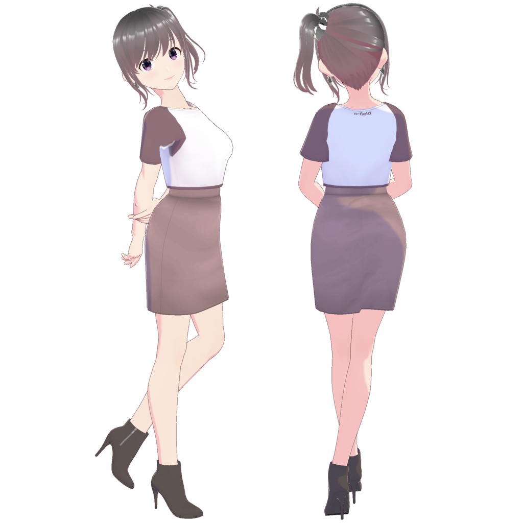 フロントスリットスカート (無地)