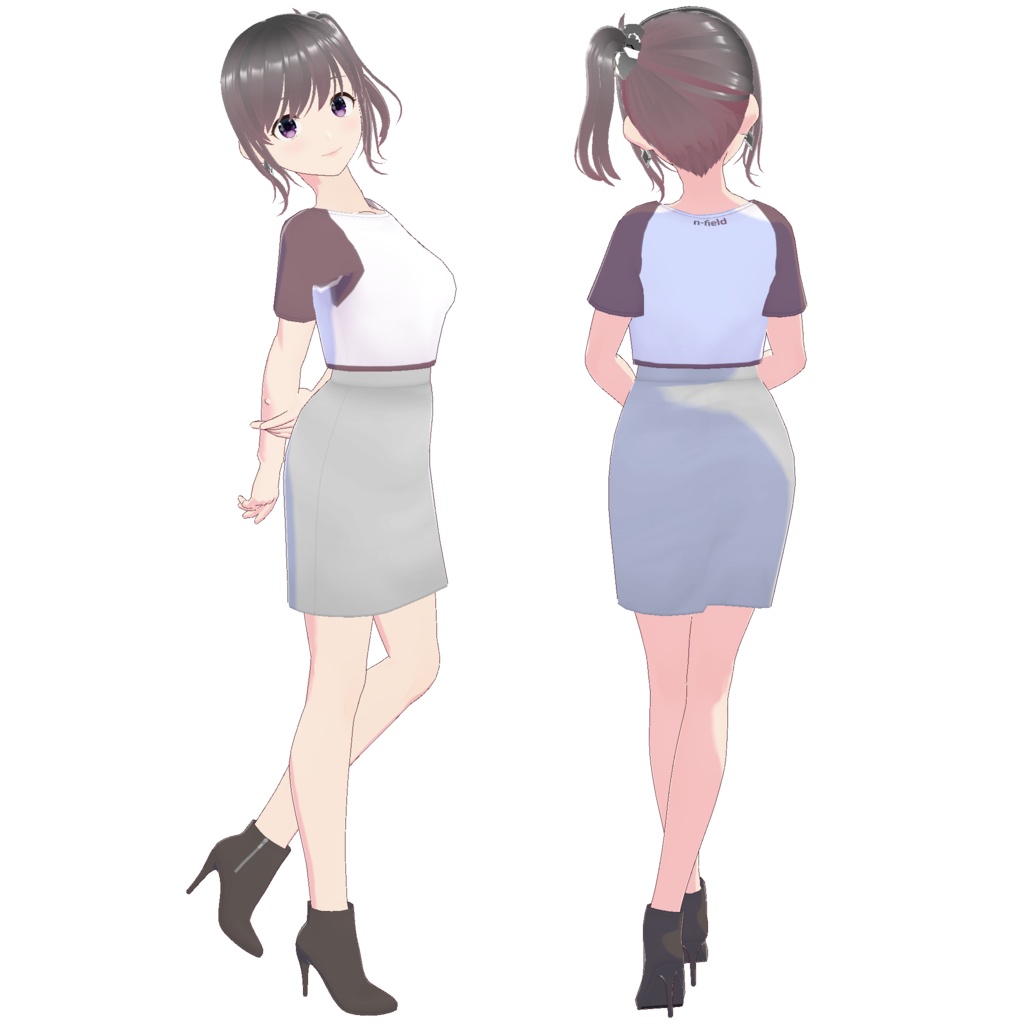 フロントスリットスカート (無地)