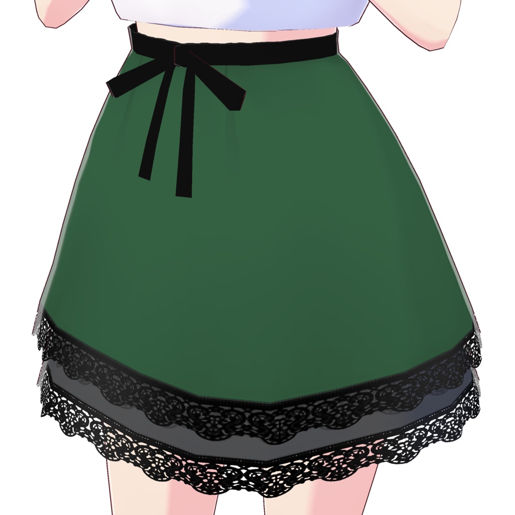 レイヤードレーススカート (ブラックレース)