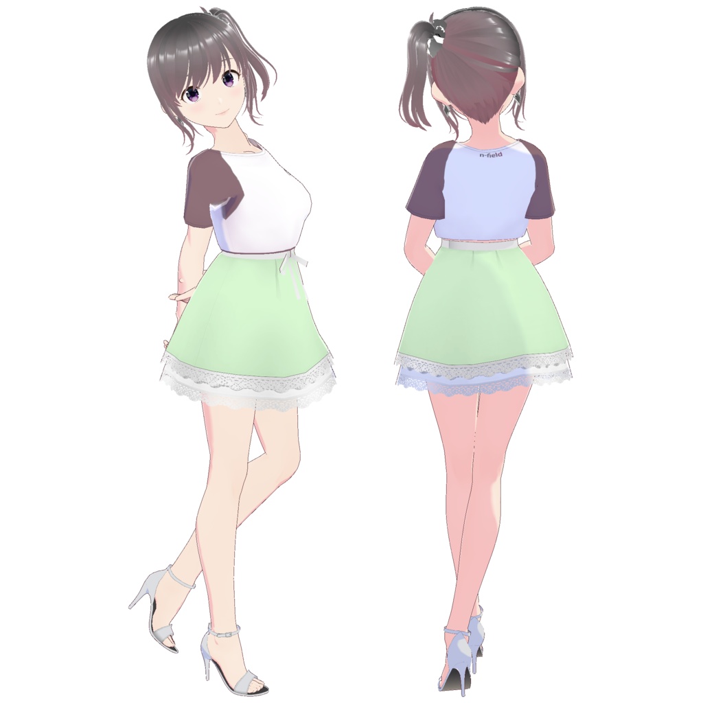 レイヤードレーススカート (ホワイトレース)