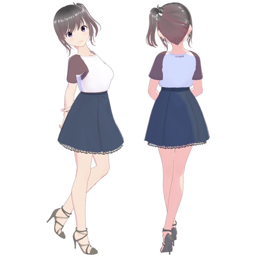 ボックスプリーツスカート B