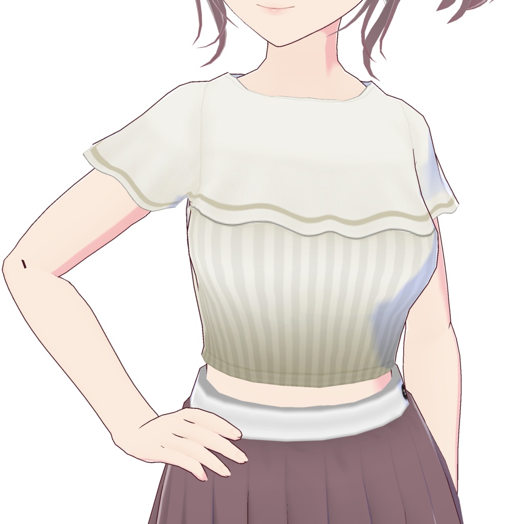 ケープフリルブラウス