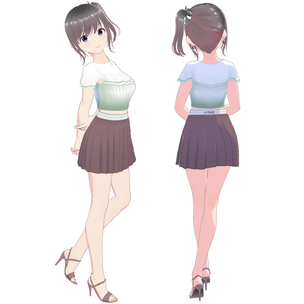 ケープフリルブラウス