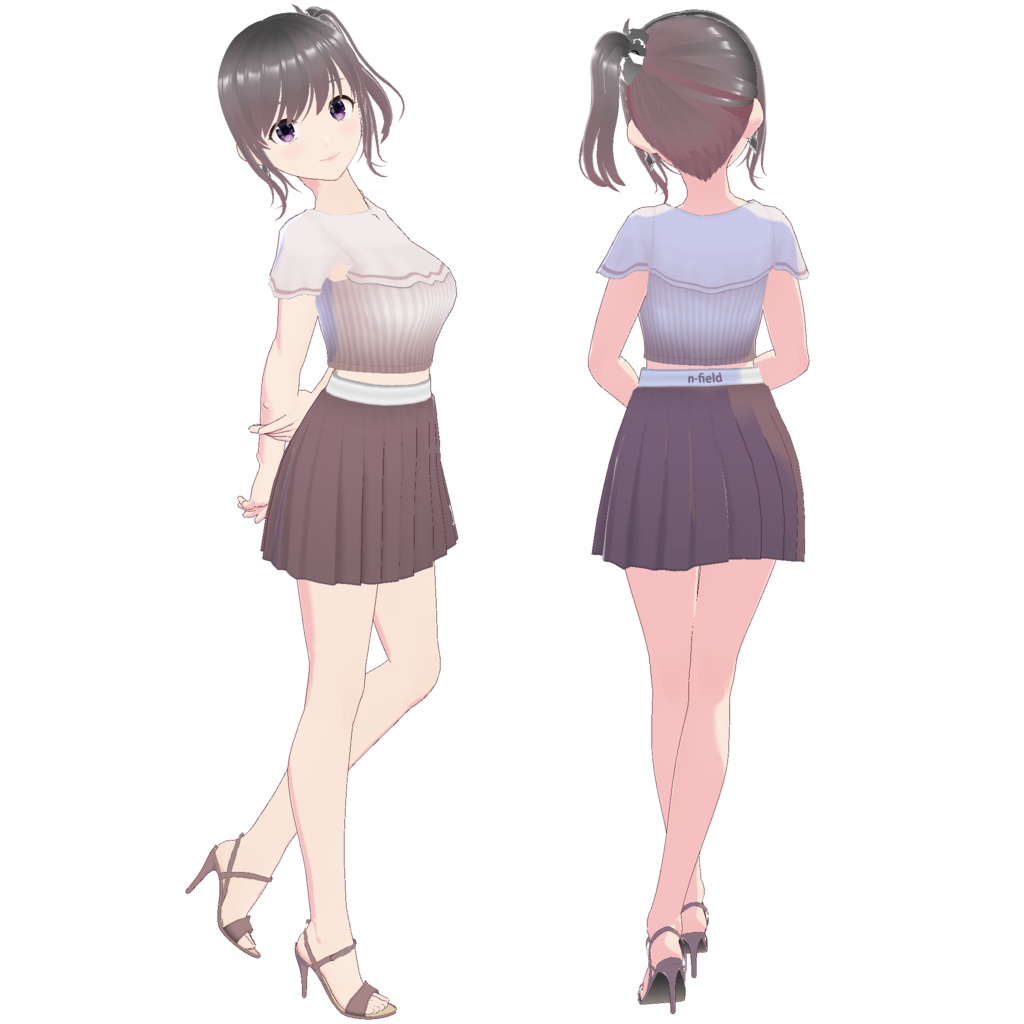 ケープフリルブラウス