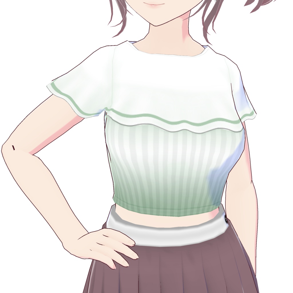 ケープフリルブラウス