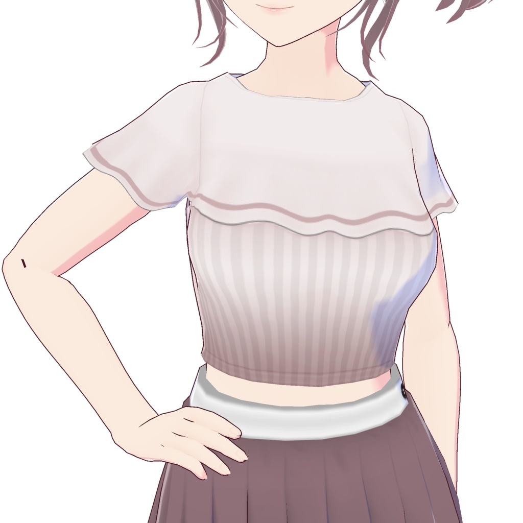 ケープフリルブラウス