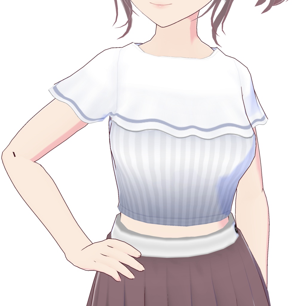 ケープフリルブラウス