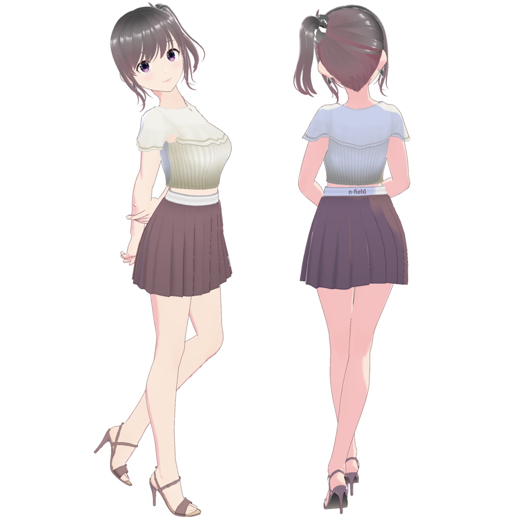 ケープフリルブラウス