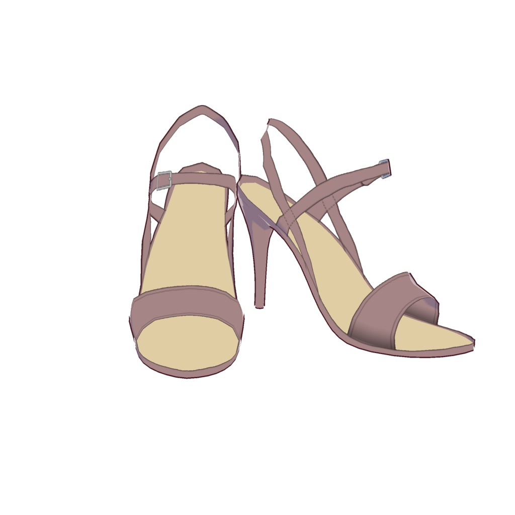 ピンヒールサンダル (サイドクロスベルト)