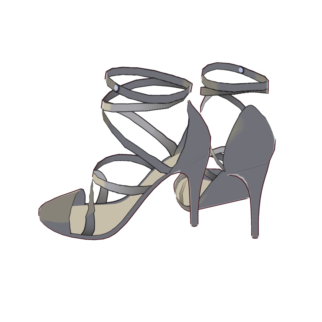 ピンヒールサンダル (クロスベルト・クロスストラップ)