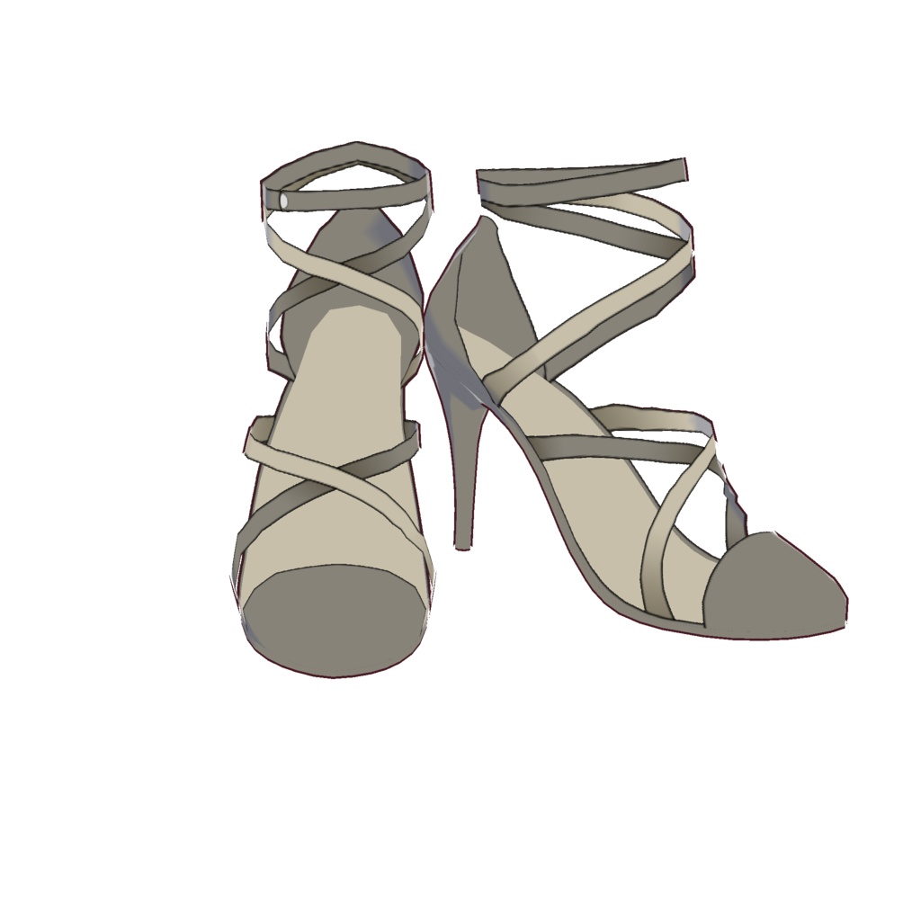 ピンヒールサンダル (クロスベルト・クロスストラップ)