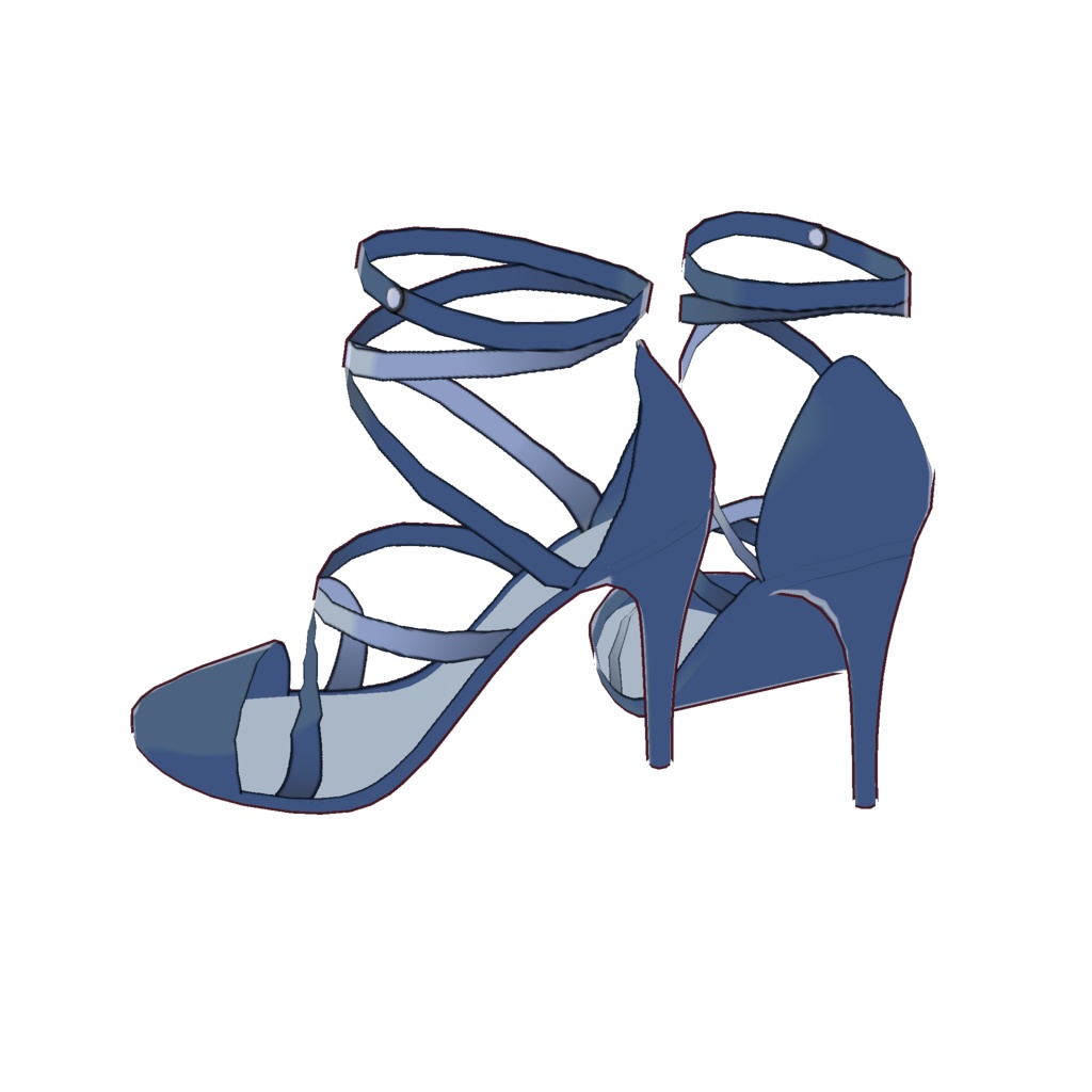 ピンヒールサンダル (クロスベルト・クロスストラップ)