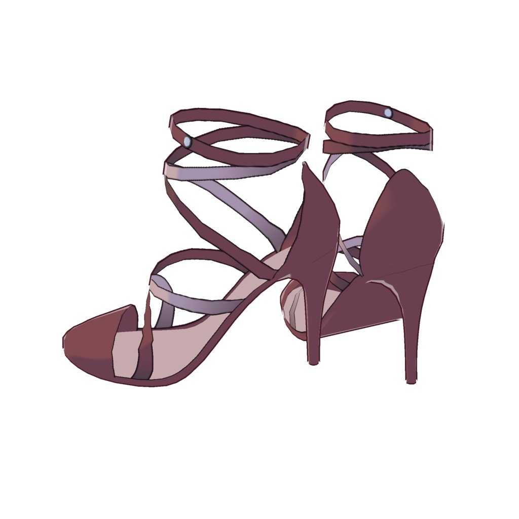 ピンヒールサンダル (クロスベルト・クロスストラップ)