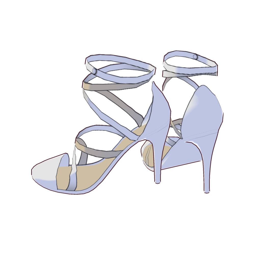 ピンヒールサンダル (クロスベルト・クロスストラップ)