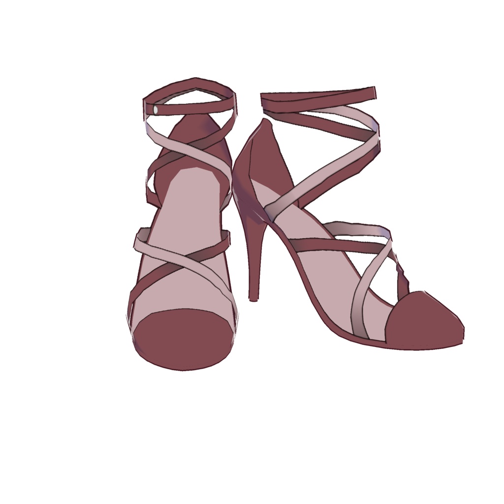 ピンヒールサンダル (クロスベルト・クロスストラップ)