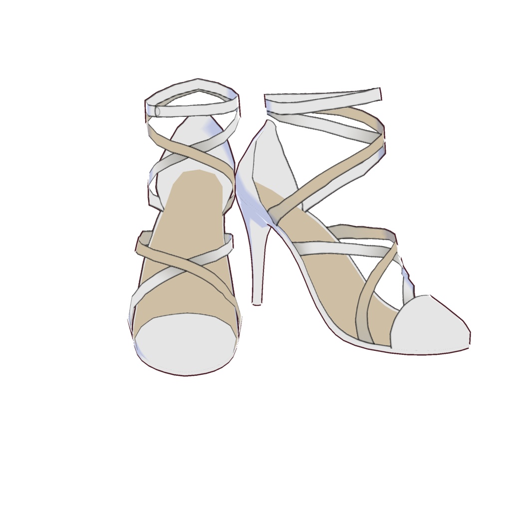 ピンヒールサンダル (クロスベルト・クロスストラップ)