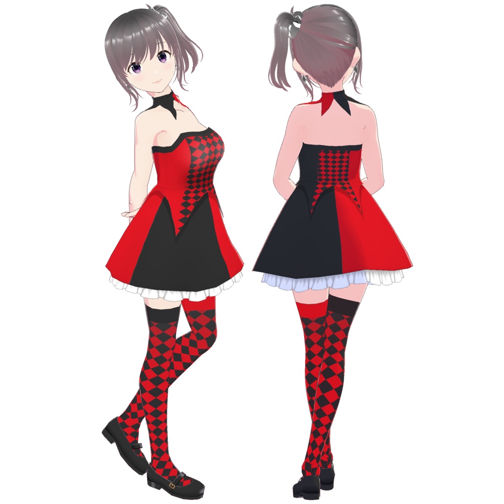 ベアトップワンピース (ハロウィンスタイル)